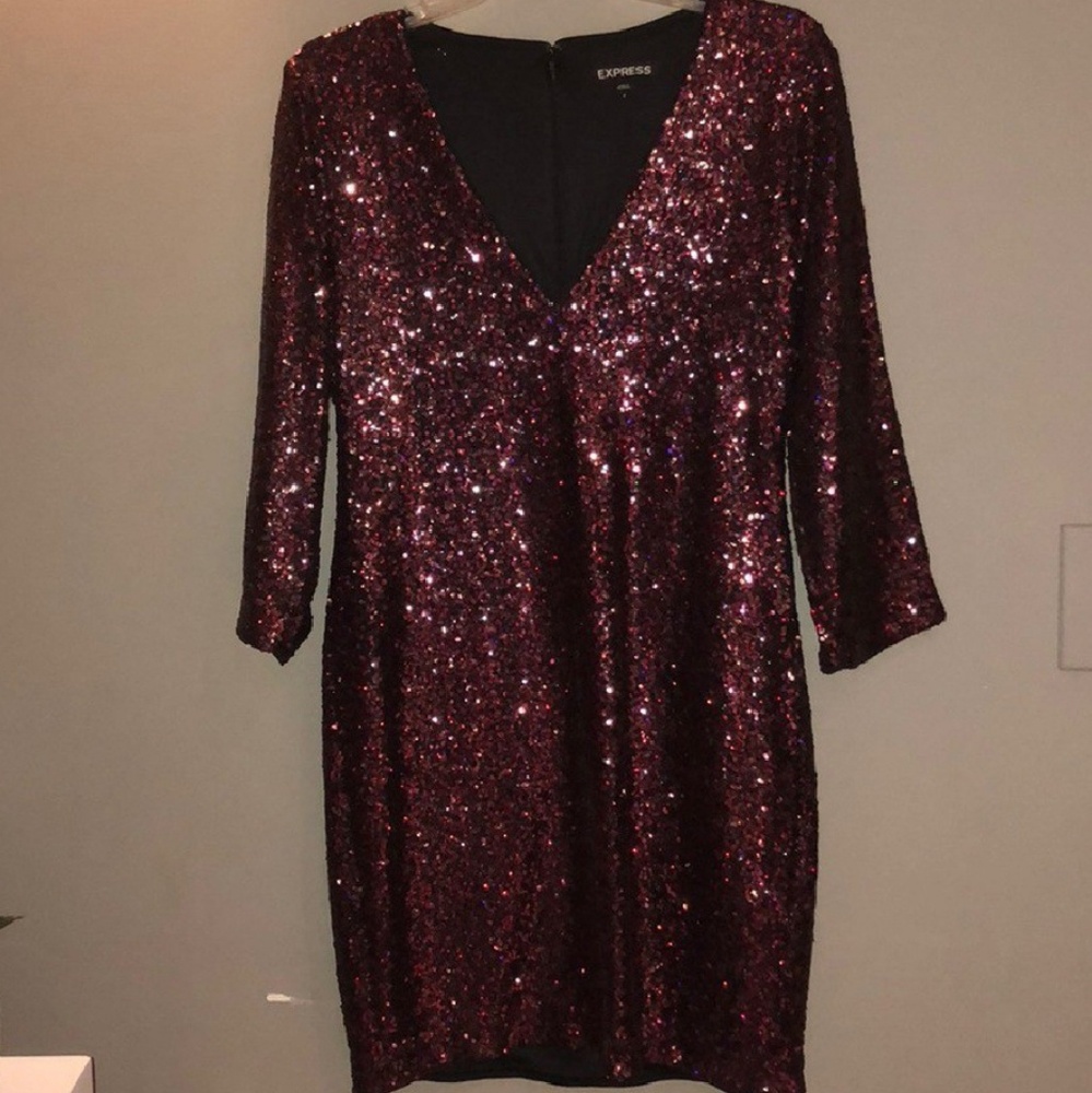 **BEAUTIFUL** Express Sequin Holiday Dress